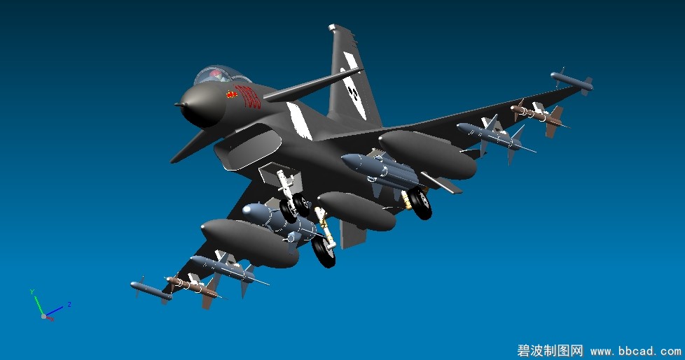 UG绘制的国产J-10战斗机