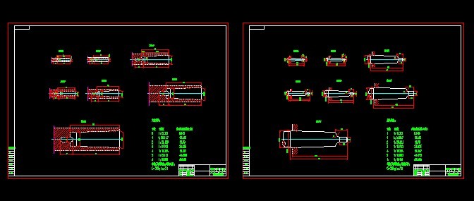 莫氏锥柄和锥孔CAD图　　给大家分享一下
