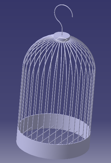 catia v5R21下鸟笼模型